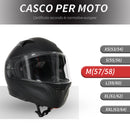 Casco Integrale per Scooter Visiera Lunga Nero M - (57-58 cm)-4