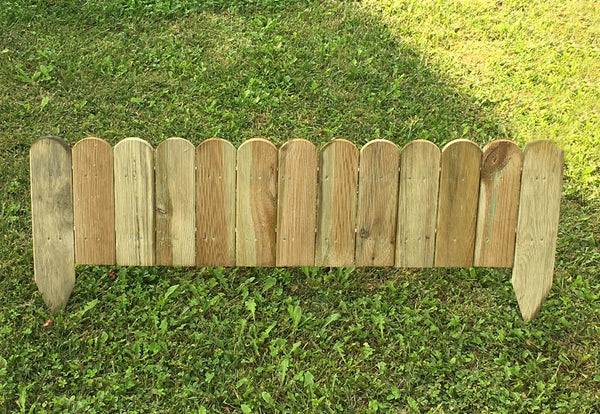 sconto Staccionata Steccato Recinzione Giardino 30/45x120 cm in Legno