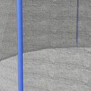 Rete di Protezione per Trampolini a 6 Pali con Ingresso con Cerniera Ø366x180 cm in PE Nero e Blu-9