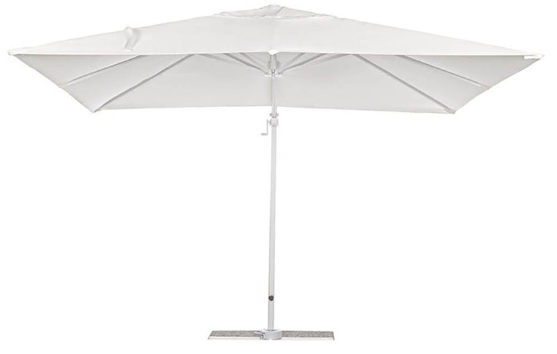 Ombrellone Decentrato da Giardino in Alluminio 3x3m Alba Bianco-2