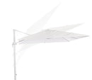 Ombrellone Decentrato da Giardino in Alluminio 3x3m Alba Bianco-4
