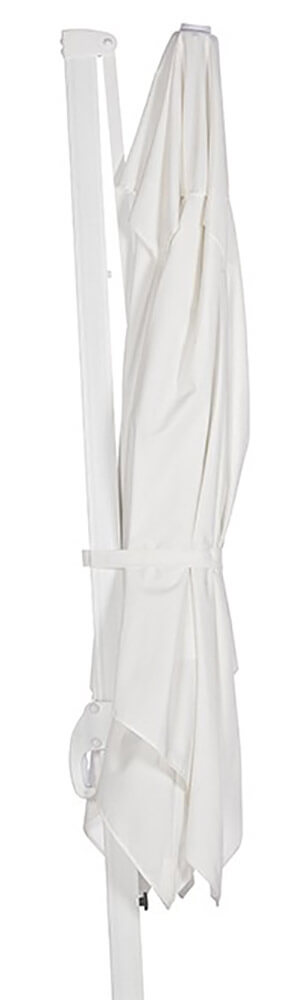 Ombrellone Decentrato da Giardino in Alluminio 3x3m Alba Bianco-6