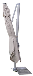 Ombrellone Decentrato da Giardino in Alluminio 3x4m Alba Tortora-9