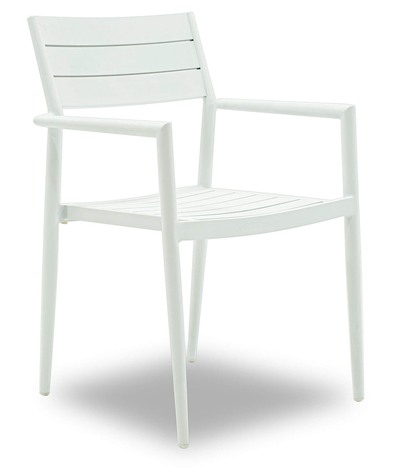 Set Tavolo e 4 Sedie da Giardino in Alluminio Alzira Bianco-2