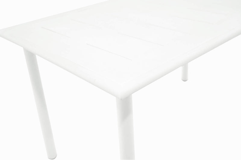 Set Tavolo e 4 Sedie da Giardino in Alluminio Alzira Bianco-3