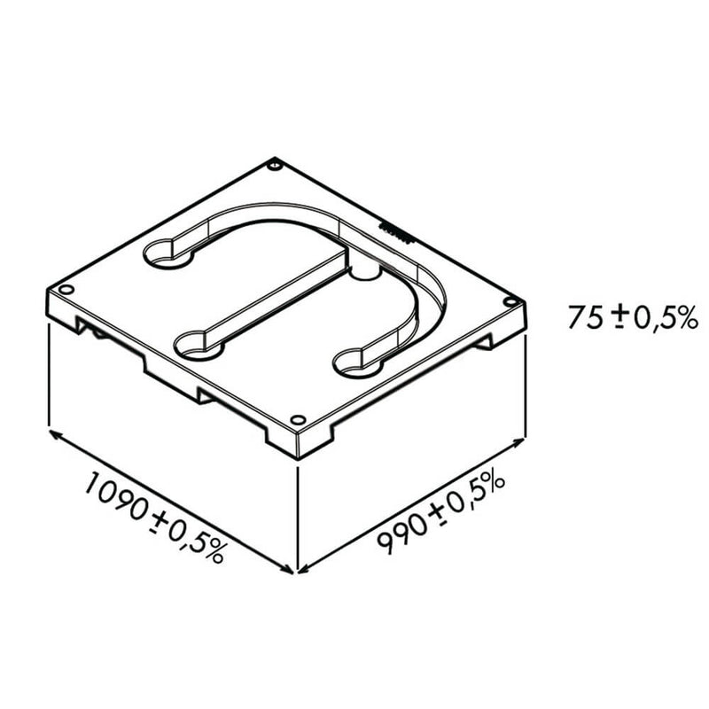 Barriera Dissuasore di Parcheggio Sosta con basamento Parky® ARB580-3