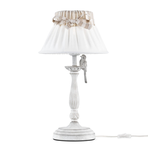 Lampada da tavolo Elegant in Metallo Bird Bianco Antique acquista