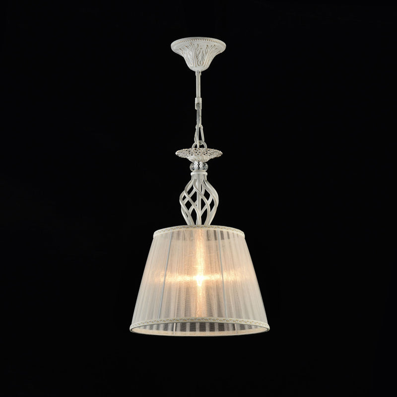 Lampada pendente Elegant in Metallo Grace Bianco con Oro-2