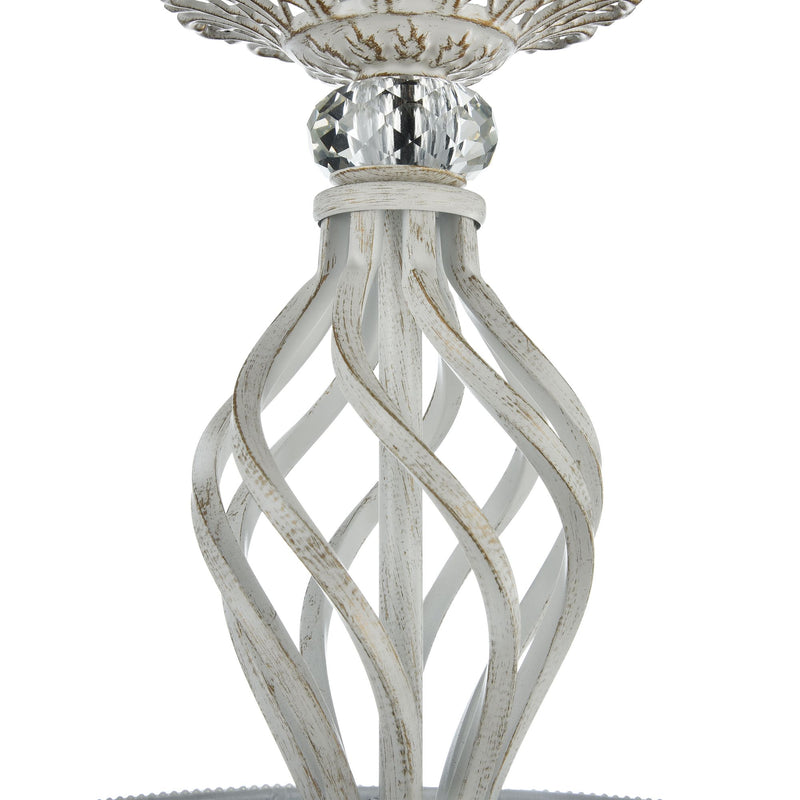 Lampada pendente Elegant in Metallo Grace Bianco con Oro-5