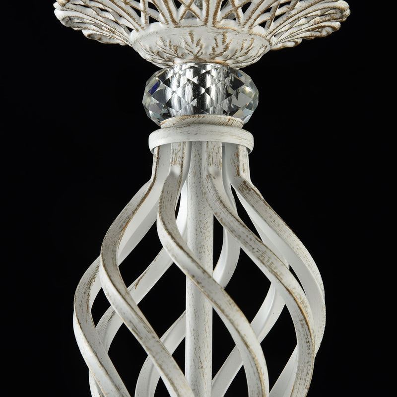 Lampada pendente Elegant in Metallo Grace Bianco con Oro-6