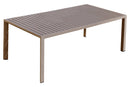 Tavolo da Giardino 100x200x75 cm in Alluminio Tortora-1