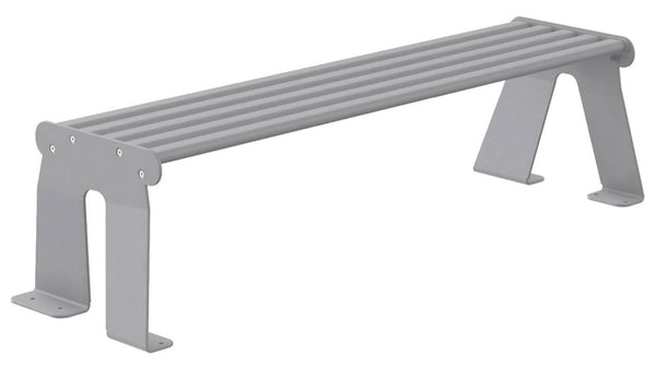 acquista Panchina 3 Posti da Esterno 172x52x44,5 cm in Acciaio Zincato Senza Schienale Grigio Chiaro