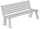 Panchina 3 Posti da Esterno 172x66x81,5 cm in Acciaio Zincato con Schienale Grigio Chiaro