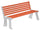 Panchina 3 Posti da Esterno 172x66x81,5 cm in Acciaio Zincato con Schienale Grigio Chiaro e Marrone