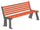 Panchina 3 Posti da Esterno 172x66x81,5 cm in Acciaio Zincato con Schienale Antracite e Marrone