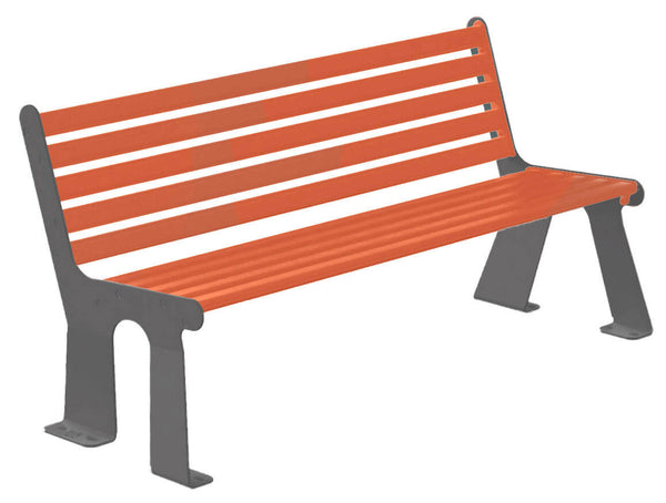 sconto Panchina 3 Posti da Esterno 172x66x81,5 cm in Acciaio Zincato con Schienale Antracite e Marrone