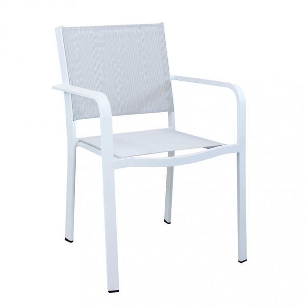 Sedia da Giardino Zante Impilabile 56x60x84 h cm in Textilene Bianco online