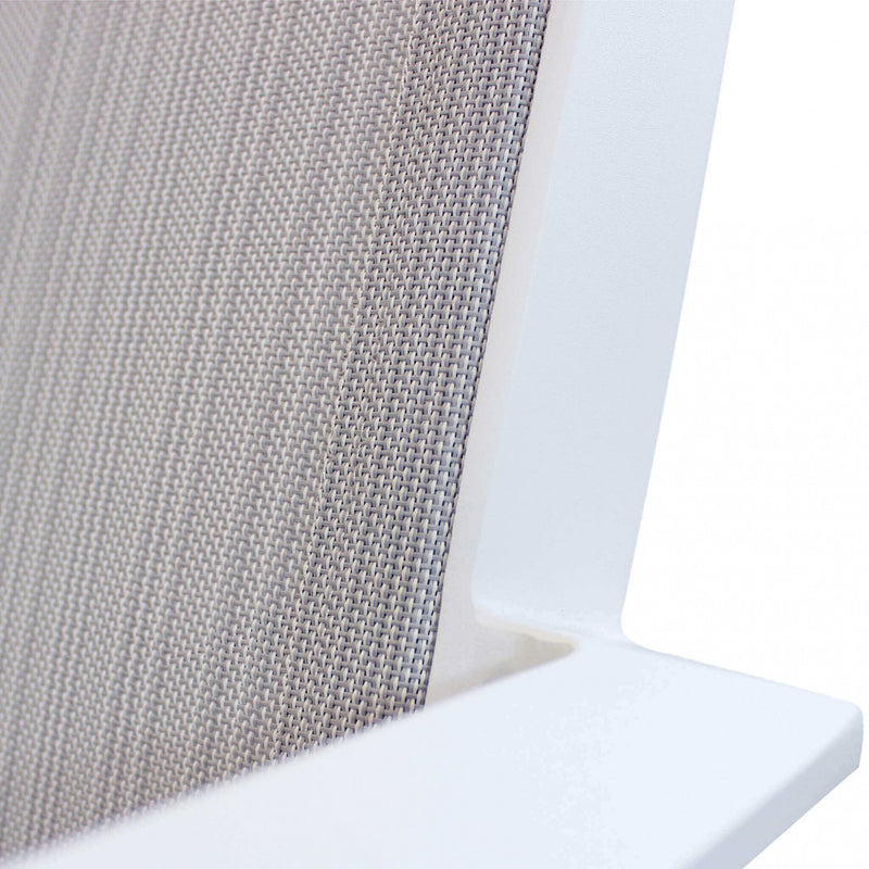 Sedia da Giardino Zante Impilabile 56x60x84 h cm in Textilene Bianco-5
