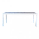 Tavolo Carson 195x90x74 h cm in Alluminio Bianco-2