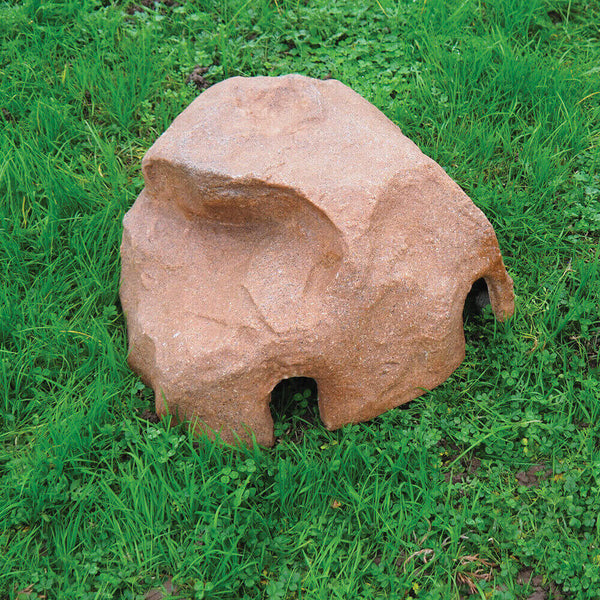 sconto Roccia Artificiale Decorativa da Giardino 50x46x24 cm Coprifiltro in Vetroresina