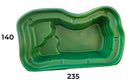 Laghetto Artificiale Verde da Giardino 235x140x60 cm 1000 Litri-2