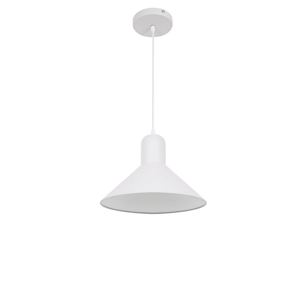 online Lampada Design a Sospensione Corpo in Metallo Bianco Ø34,5x28 cm
