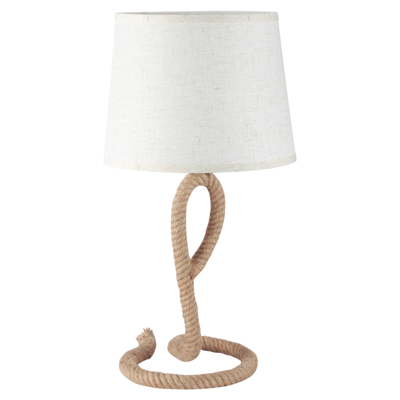 Lampada da Comodino Abat jour Ø30x56 cm in Corda e Tessuto Beige e Bianco –  acquista su Giordano Shop