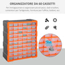 Cassettiera Box per Accessori Minuteria Arancione 38x16x47.5 cm -6