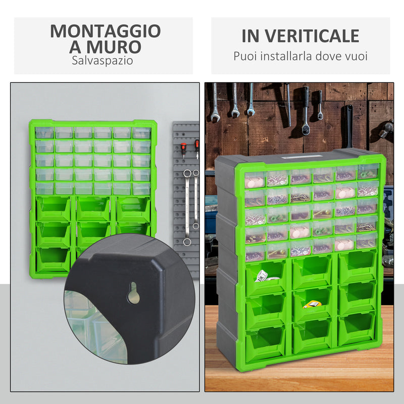 Cassettiera Box per Accessori Minuteria Verde 38x16x47.5 cm – acquista su  Giordano Shop