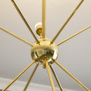 Lampada a Sospensione 65x65x78,5 cm con 10 Luci in Metallo Oro-9