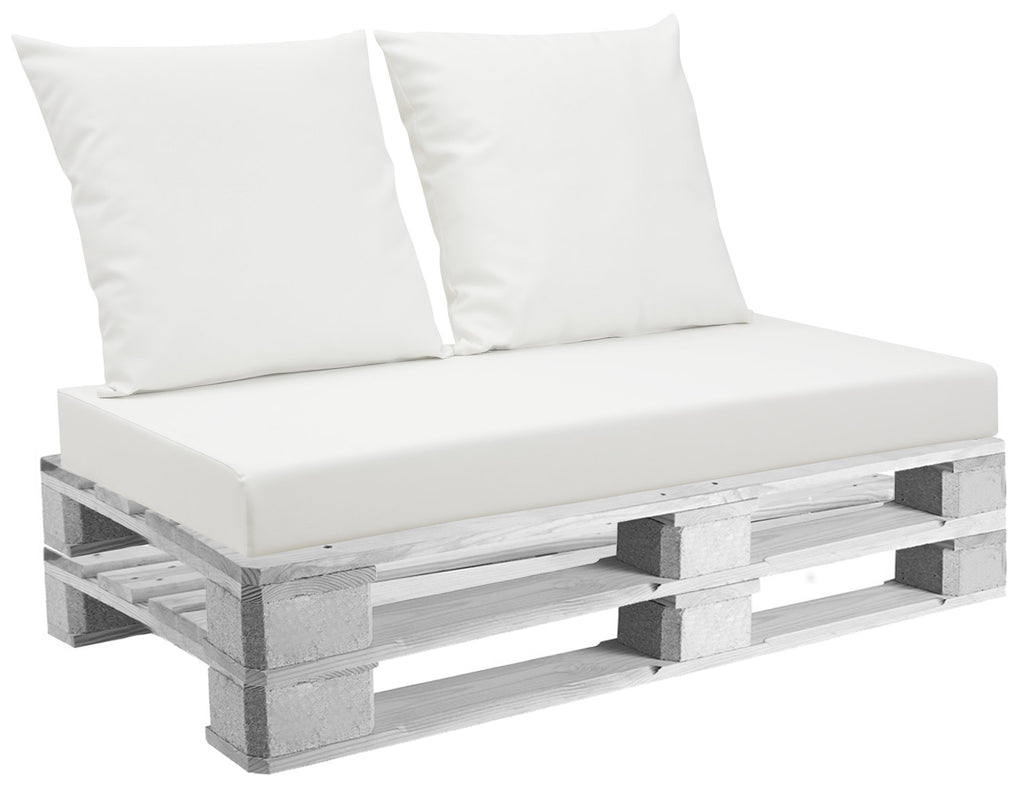 Set cuscino e schienale per divano pallet GRIGIO. Seduta pallet cm 120 x  80, schienale 50 cm.
