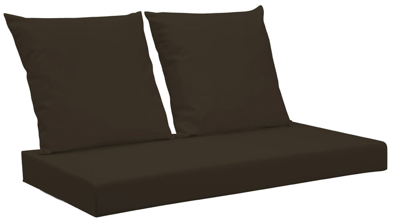 Set cuscino e schienale per divano pallet GRIGIO. Seduta pallet cm 120 x  80, schienale 50 cm.