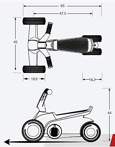 Moto Scooter a Pedali per Bambini Berg Toys GO2 Verde Acqua-7
