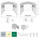Box Tunnel Mobile Copertura in PVC per Auto - 412x250xh215 cm/Verde Maddi-10