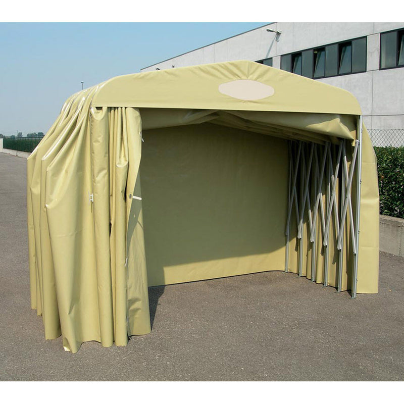 Box Tunnel Mobile Copertura in PVC per Auto - 412x250xh215 cm/Verde Maddi-7