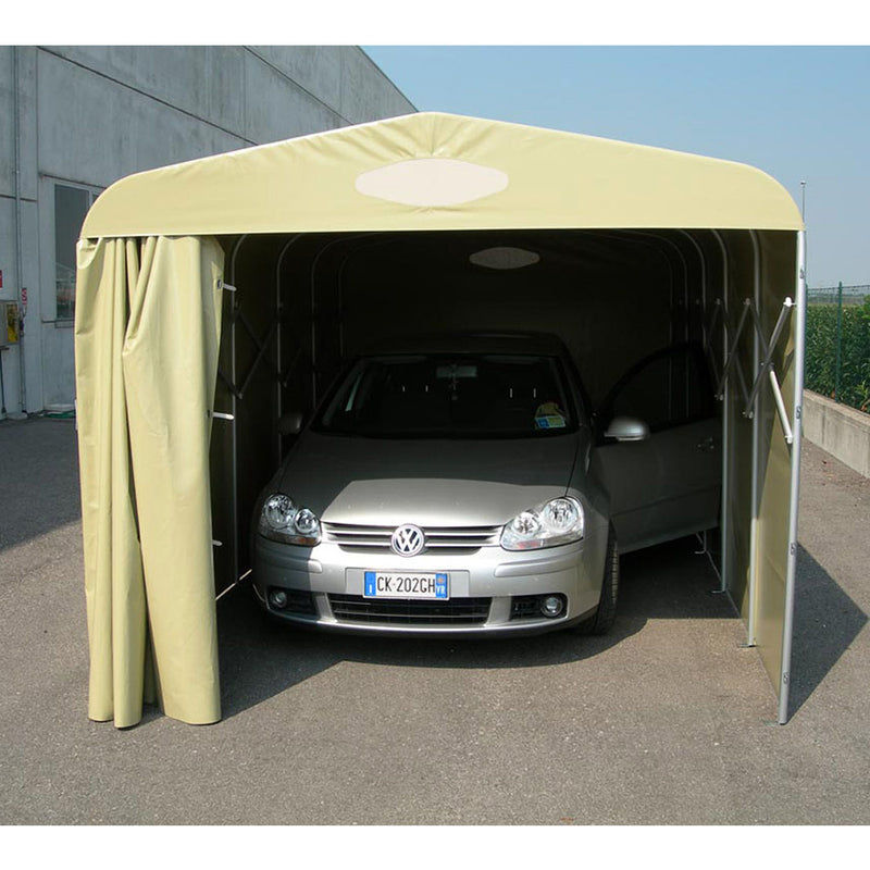 Box Tunnel Mobile Copertura in PVC per Auto - 412x250xh215 cm/Verde Maddi-8