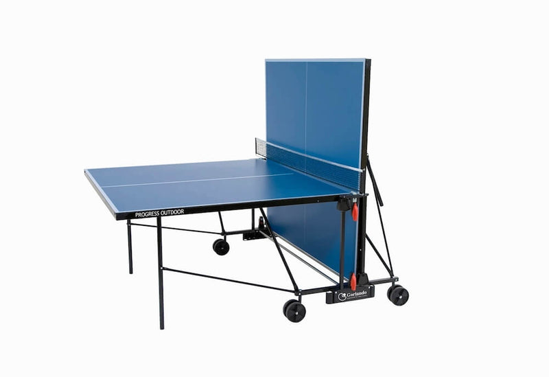 Tavolo da Pin Pong con Piano Blu e Ruote per Esterno Garlando Progress Outdoor-4