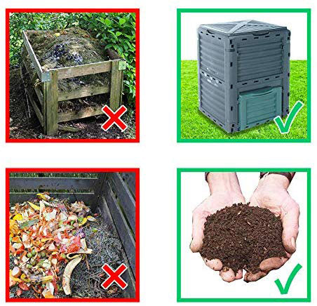 Compostiera da Giardino 300 litri Fadi Composter Verde-7