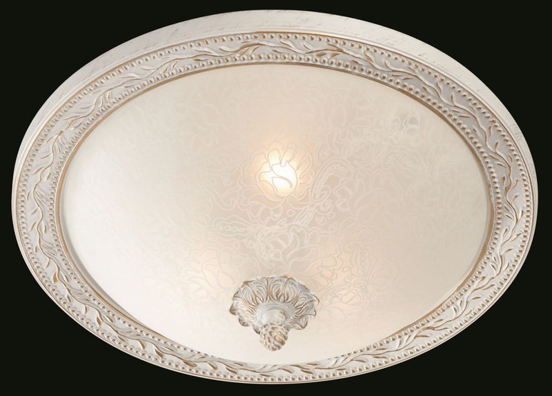 Plafoniera Ceiling & Wall in Metallo Aritos Bianco con Oro-2
