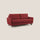 Divano Letto 3 Posti 188x97x96 cm in Tessuto Rosso