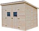 Casetta Box da Giardino 2,8x2 m Senza Pavimento in Legno Picea Massello 16mm Eden-1