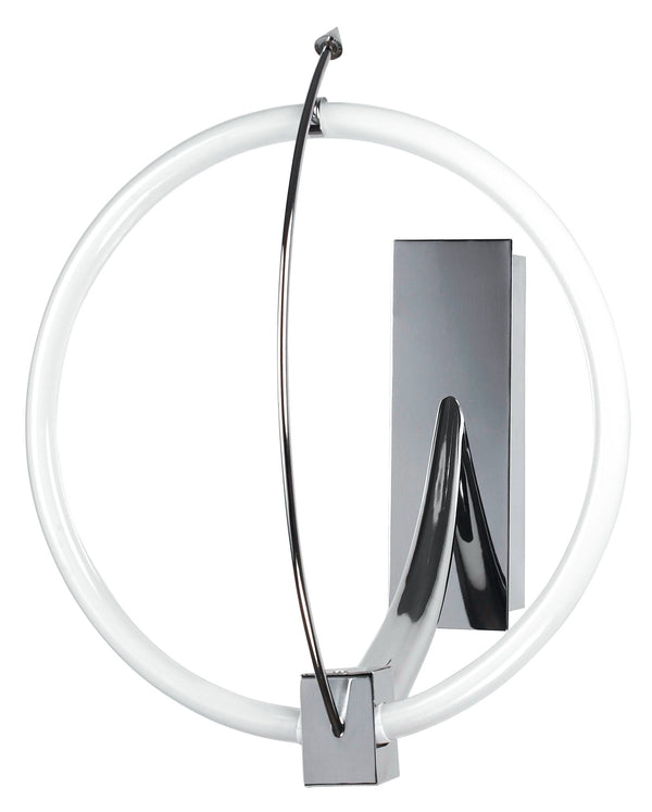 Applique Lampada Bagno Cerchio Metallo Cromo 55 watt T5 Luce Fredda online