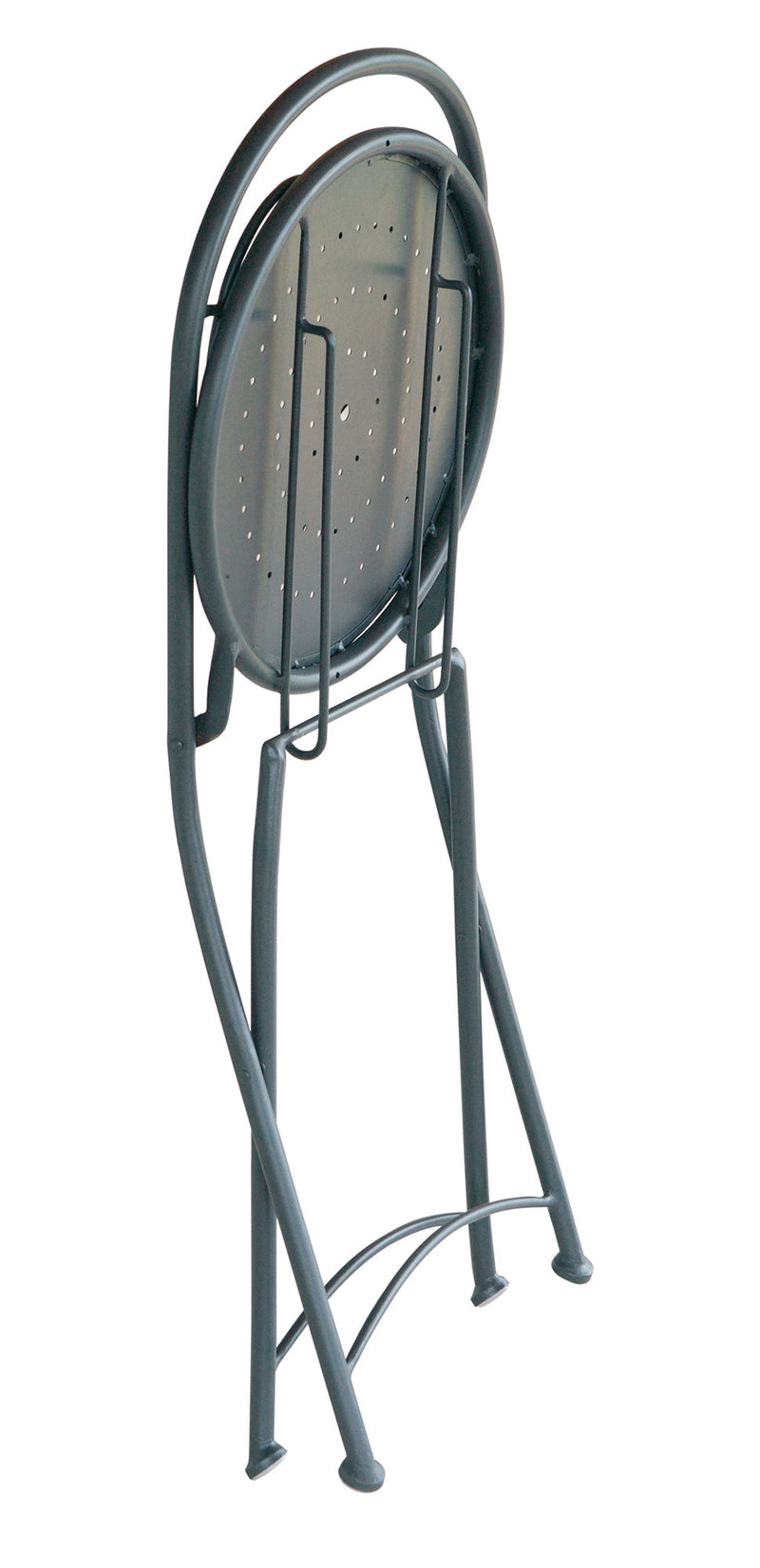 Sedia Pieghevole da Giardino 41x55x91 cm in Ferro Orta Grigio Antracite-3