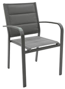 Set Tavolo e 6 Sedie da Giardino in Alluminio e Textilene Antracite-4