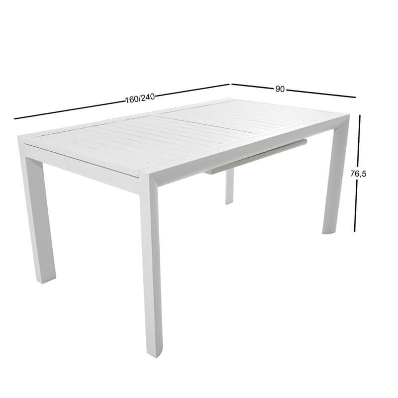 Set Tavolo e 6 Sedie da Giardino in Alluminio e Textilene Bianco e Grigio Antracite-3