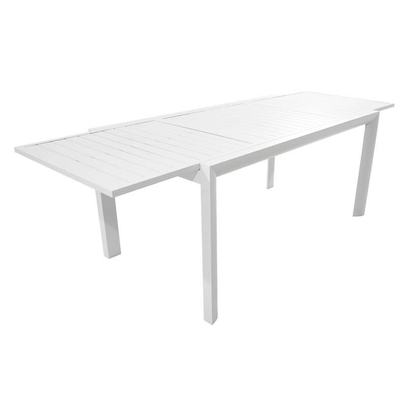 Set Tavolo e 6 Sedie da Giardino in Alluminio e Textilene Bianco e Grigio Antracite-5