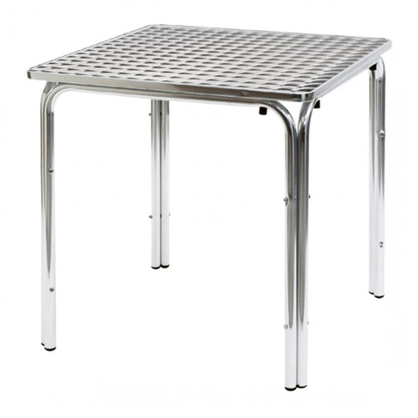 Tavolo Impilabile 70x70x70 h cm in Alluminio Silver online
