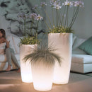 Vaso Luminoso da Giardino a LED Ø43 cm in Resina 5W Cypress Bianco Caldo-2