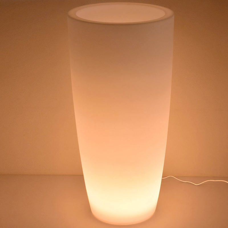 Vaso Luminoso da Giardino a LED Ø43 cm in Resina 5W Cypress Bianco Caldo-3