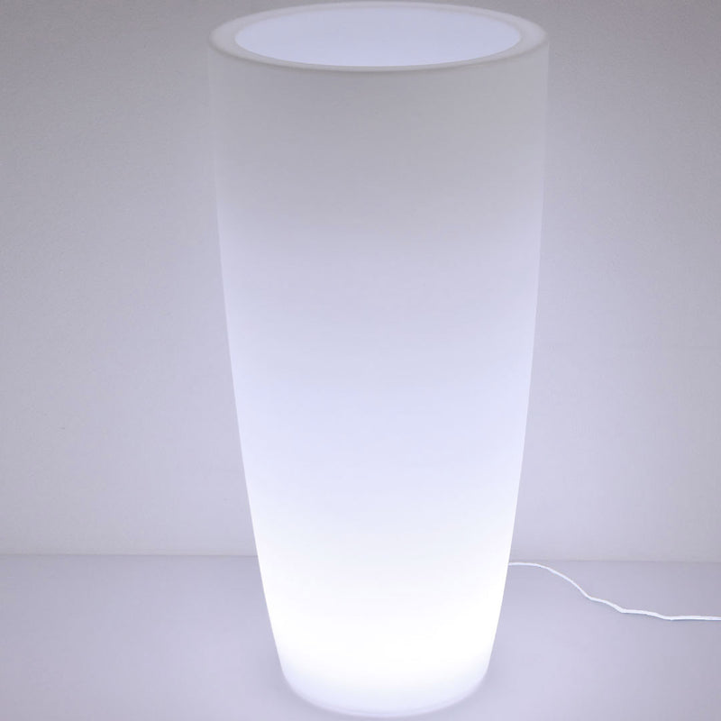Vaso Luminoso da Giardino a LED Ø43 cm in Resina 5W Cypress Bianco Freddo-3